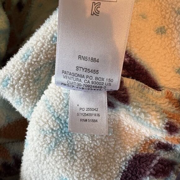 Patagonia Synchilla 1/4 Snap-T Fleece Pullover Harvest Moon Owl Women’s L Rare - Picture 6 of 9
